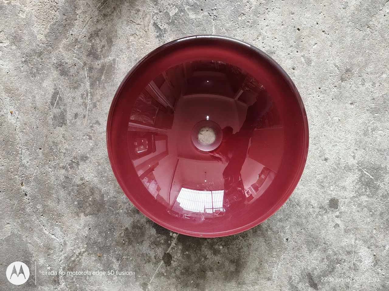 Cuba de Vidro Vermelha 33 cm - Foto 3