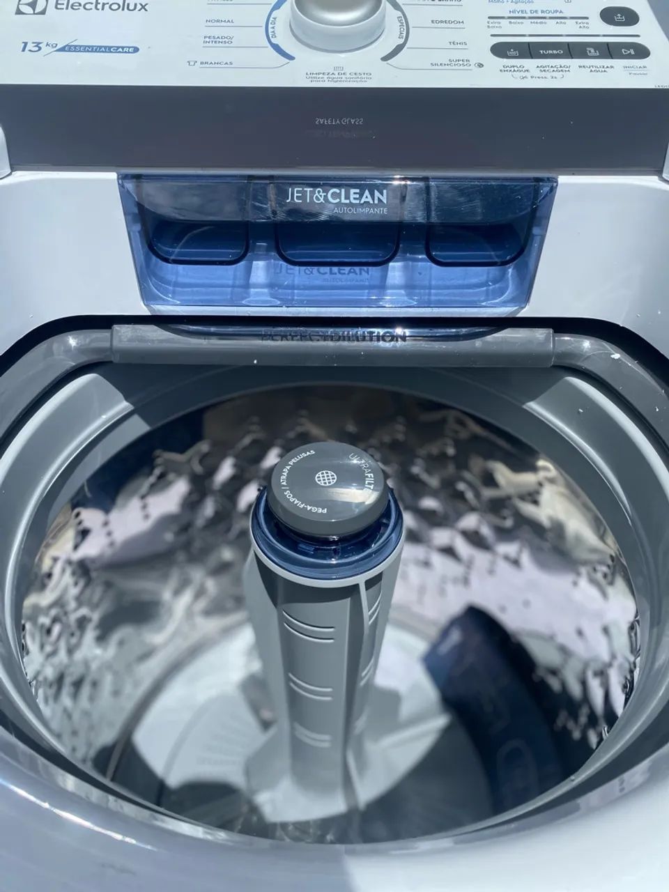Máquina de Lavar Electrolux 13kg Branca Essential Care com Cesto Inox e Jet&Clean (LED13) - Foto 4