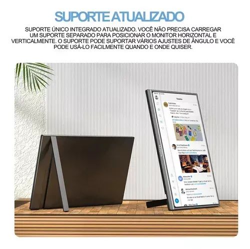 Monitor Portátil Arzopa Z1fc 16,1'' 144hz Ultrafino 1080p Fhd Ips Hdmi Usb-c Tela Extendid - Foto 4
