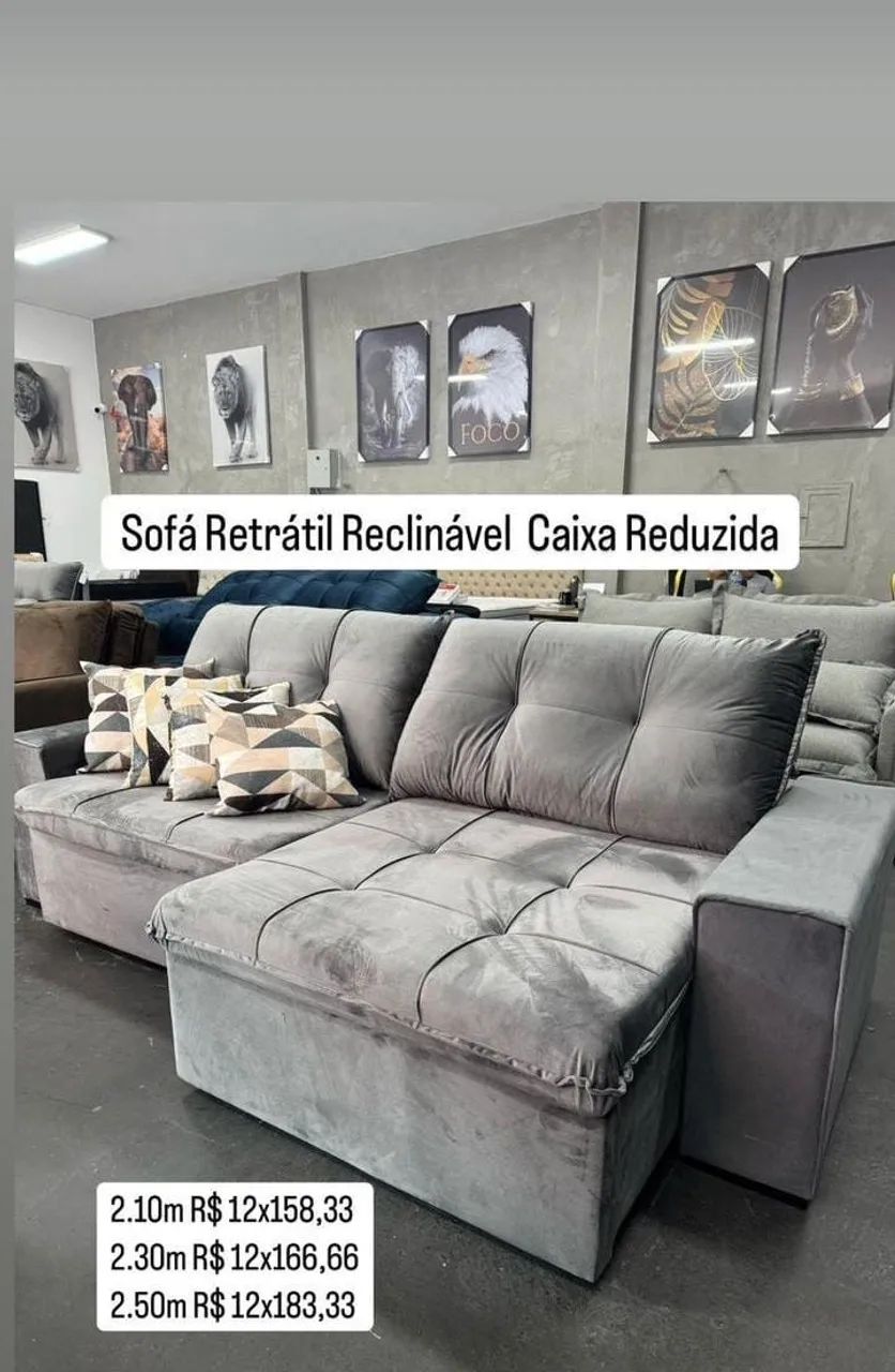 Sofa Retratil Reclinável Atlanta  Premium 2,10 mts - Foto 4