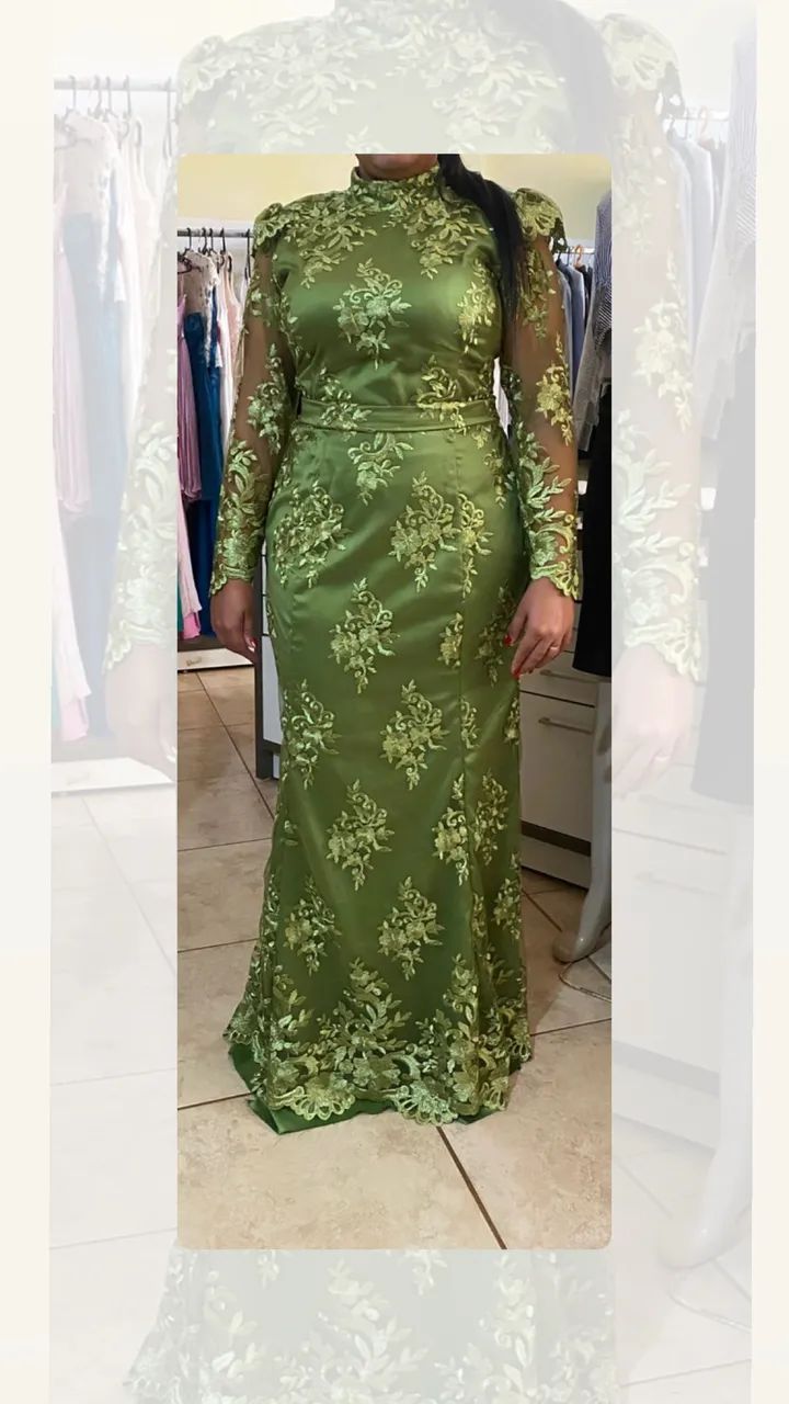 Vestido de Festa- Verde Oliva
