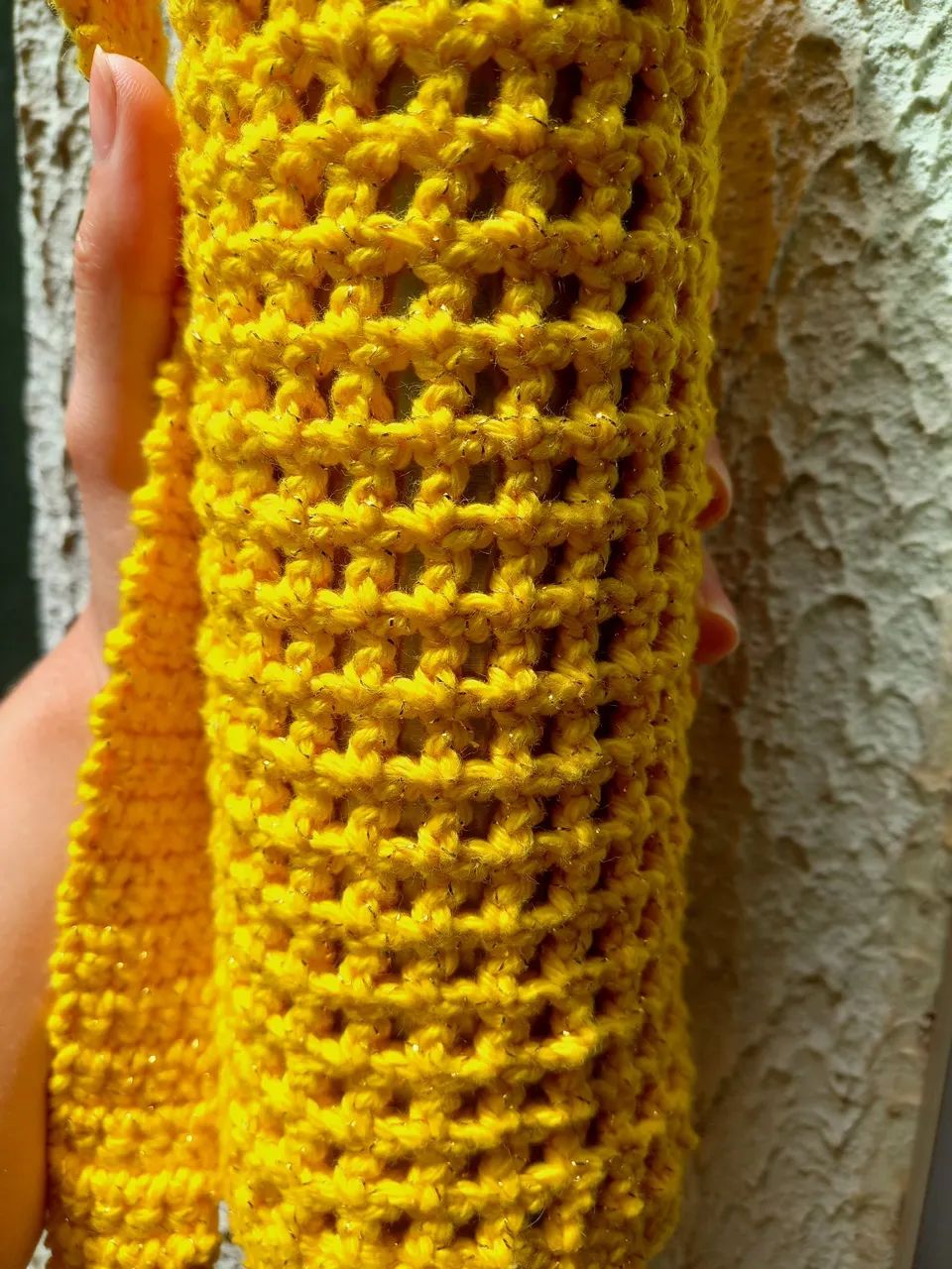 Porta Garrafa - Crochê Amarelo Canário  - Foto 4