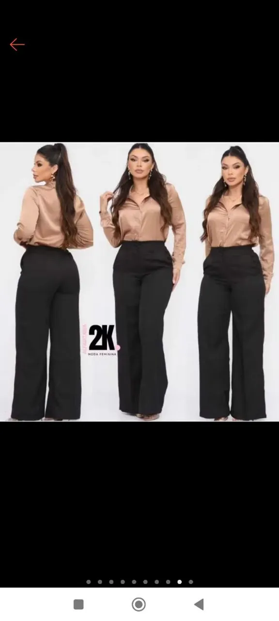 Calça social feminina elegante Alfaiataria