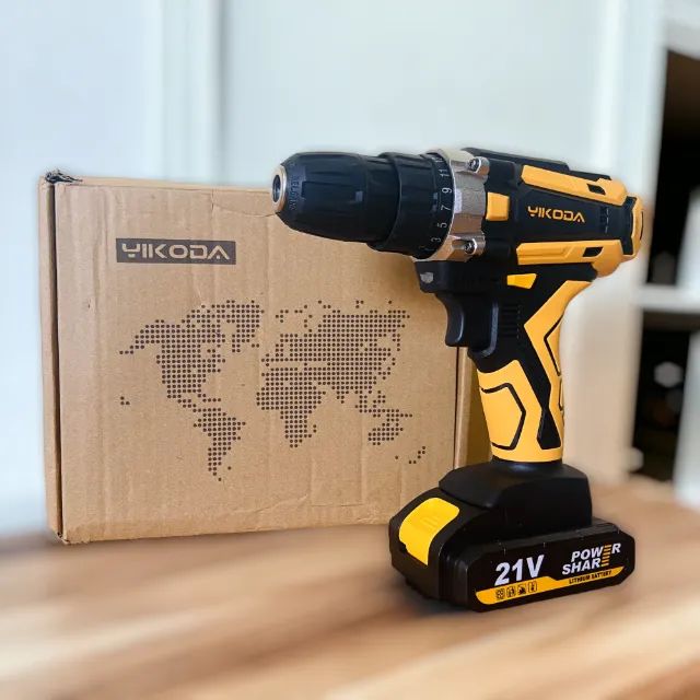 Furadeira elétrica Sem Fio 21V Yikoda (1 bateria)