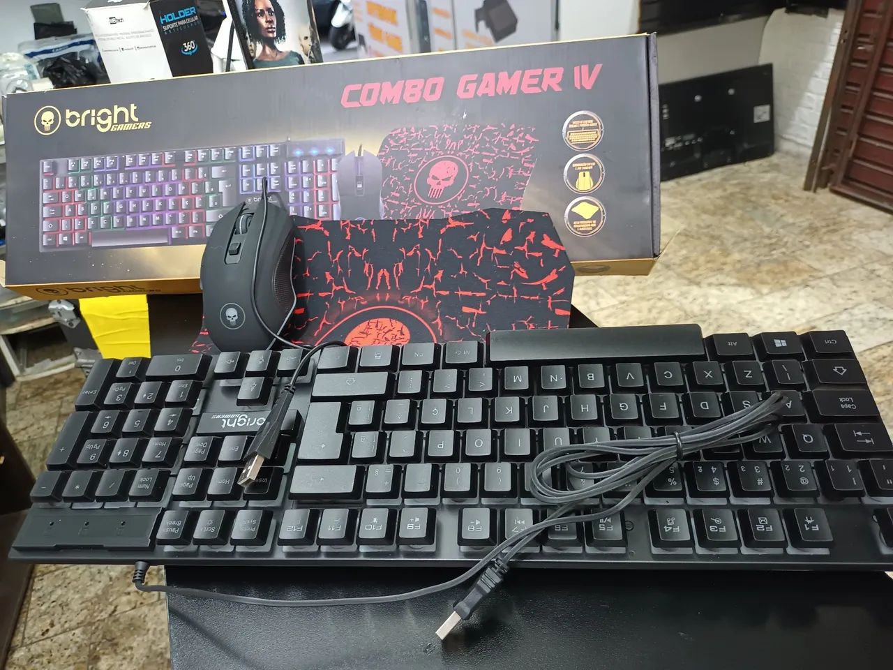 KIT GAMER, TECLADO, MOUSE E MOUSEPAD - Foto 4