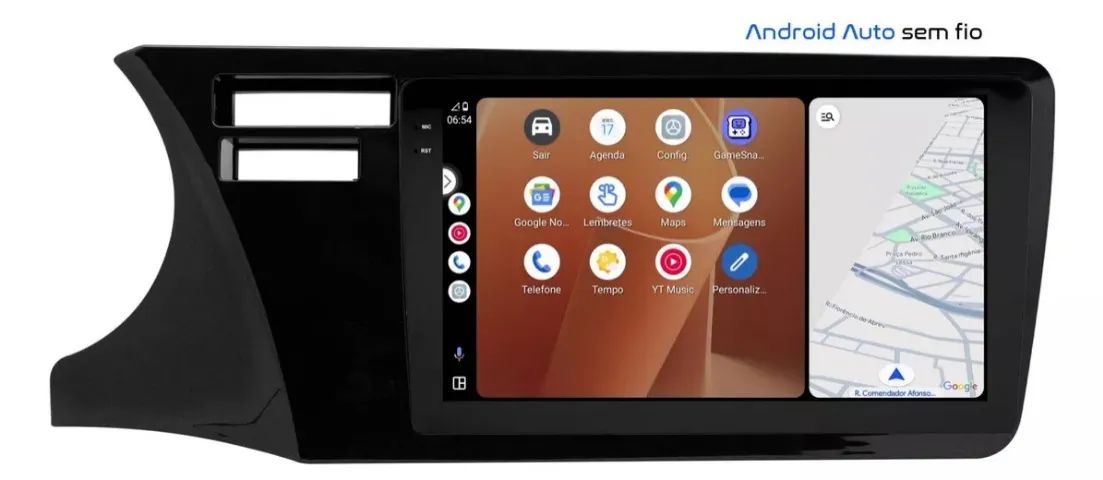Multimídia Octacore 9 Pol. Carplay/A. Auto S/ Fio Slot Chip 4G 4Gb/64Gb City 2015 a 2021 - Foto 3