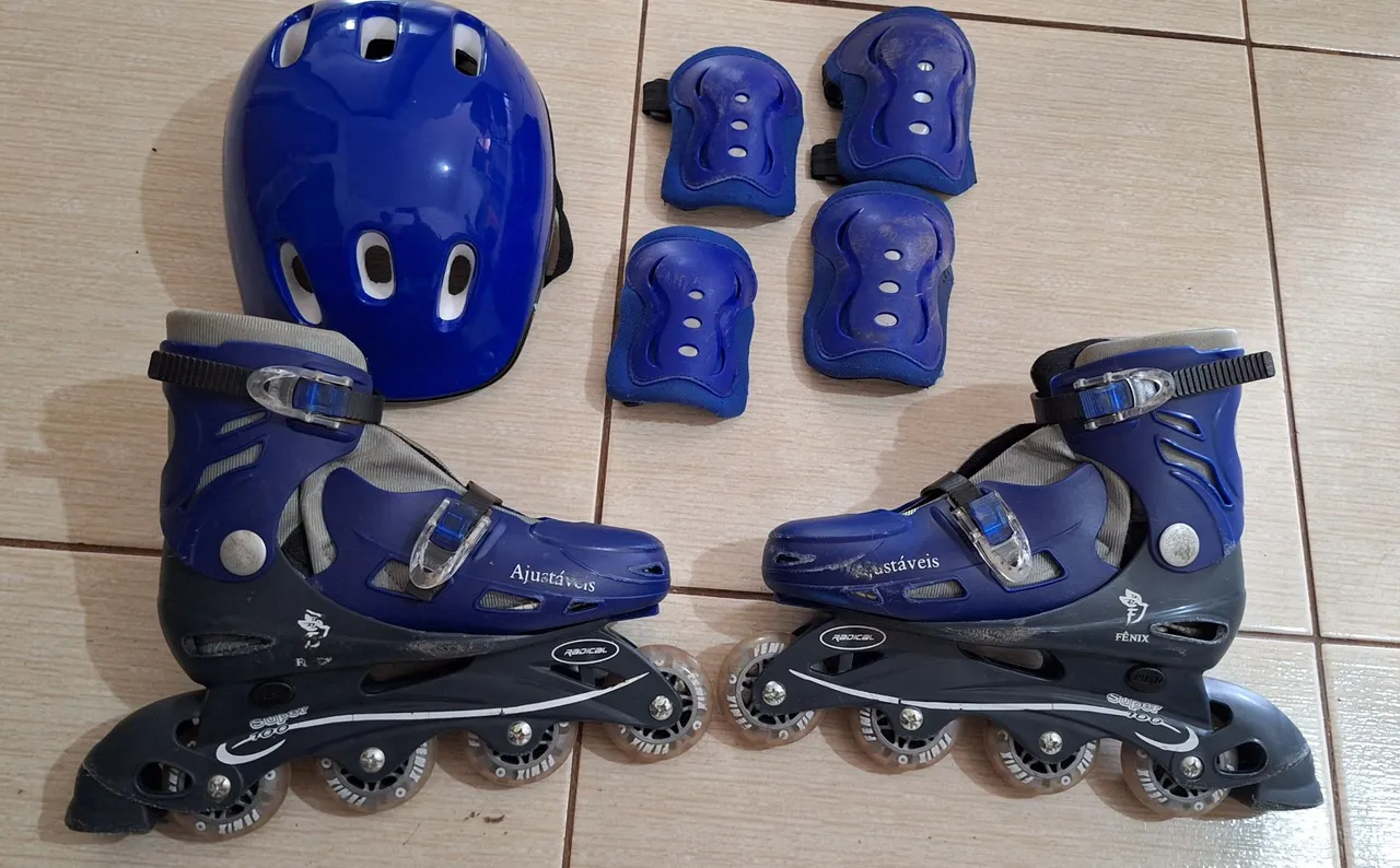 Patins in line com proteção