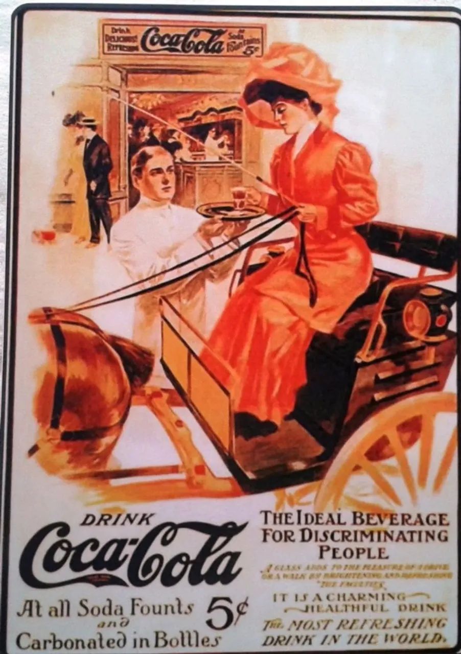 Pôster decorativo vintage em pvc coca-cola - cód dv270