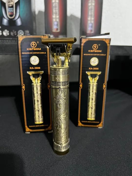 Máquina de corta cabelo e barba profissional dragão original 