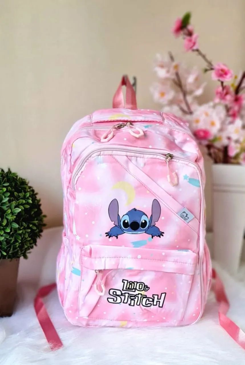 PROMOÇÃO Mochila Lilo & Stitch Rosa