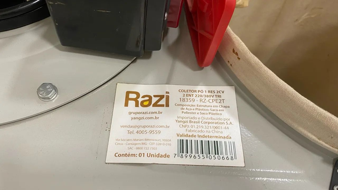Coletor de pó Razi 1 res 2CV completo  - Foto 2