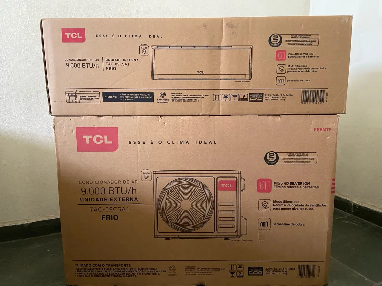 Ar condicionado TCL 9.000 BTU/h