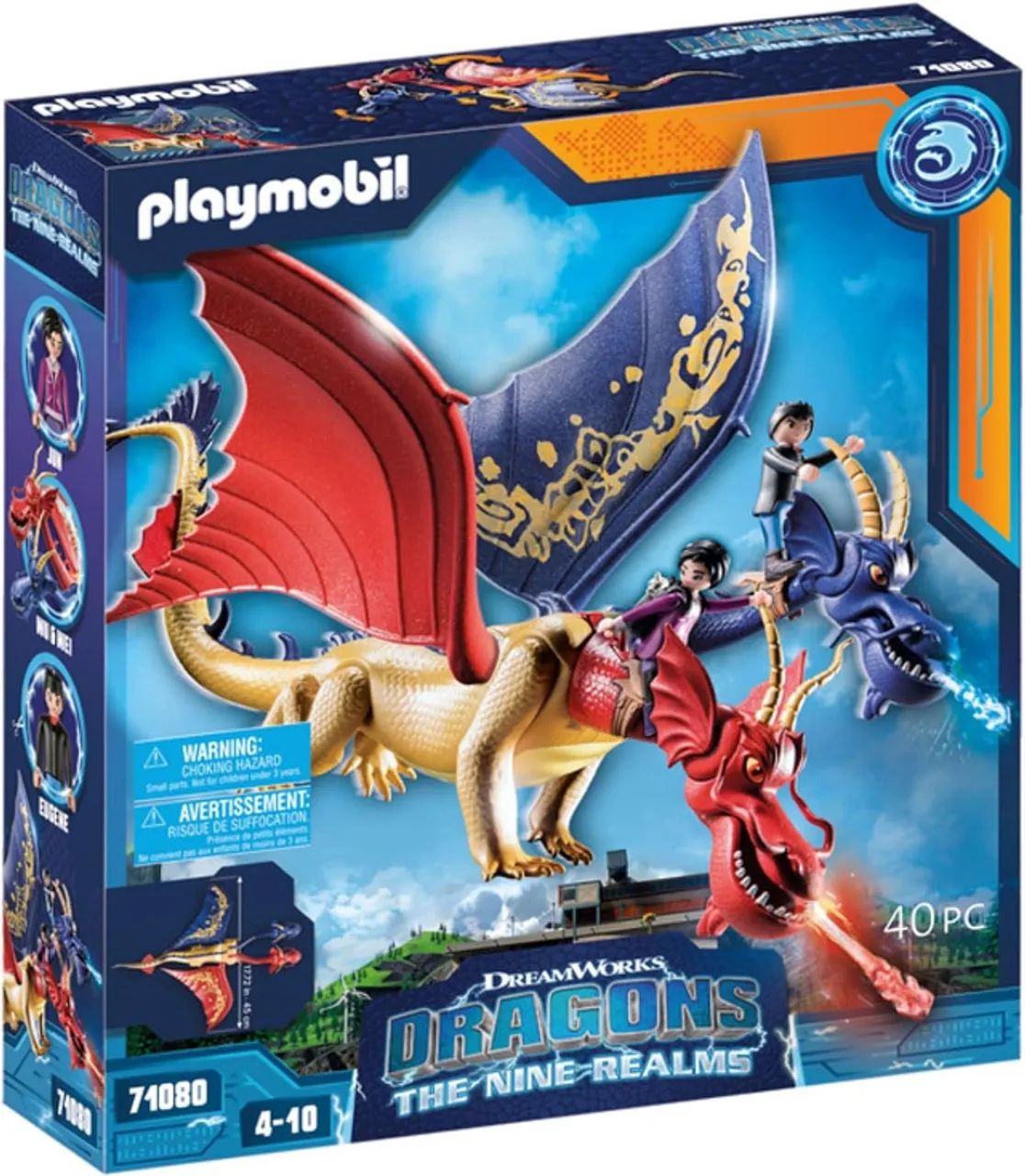 Playmobil Dragons The Nine Realms Wu & Wei & Jun Dragões 71080 Como treinar seu dragão