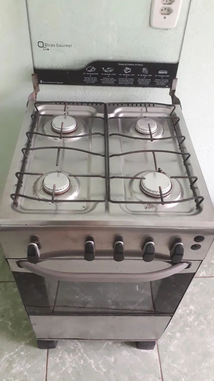 Vendo fogão  inox Esmaltec 4 bocas /ENTREGA GRATIS! - Foto 6