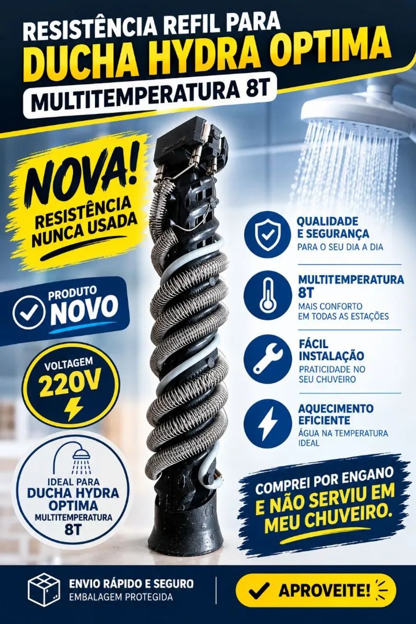 Resistência Hydra Optima Multitemperatura 8T.