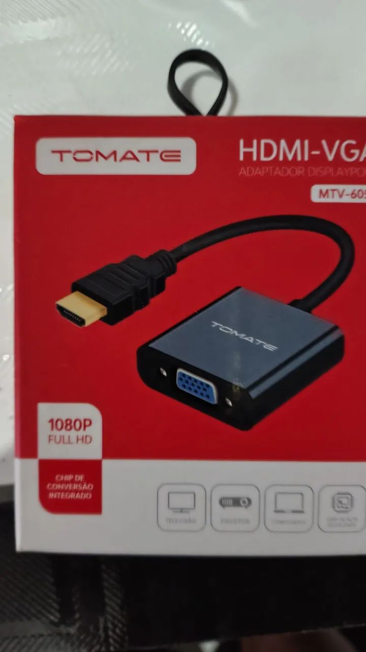 Conversor HDMI macho x VGA fêmea