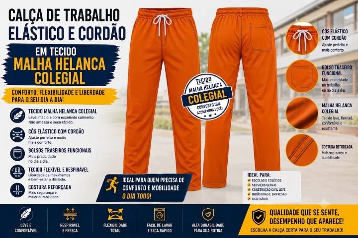 Calça em helanca para uso profissional - Foto 2