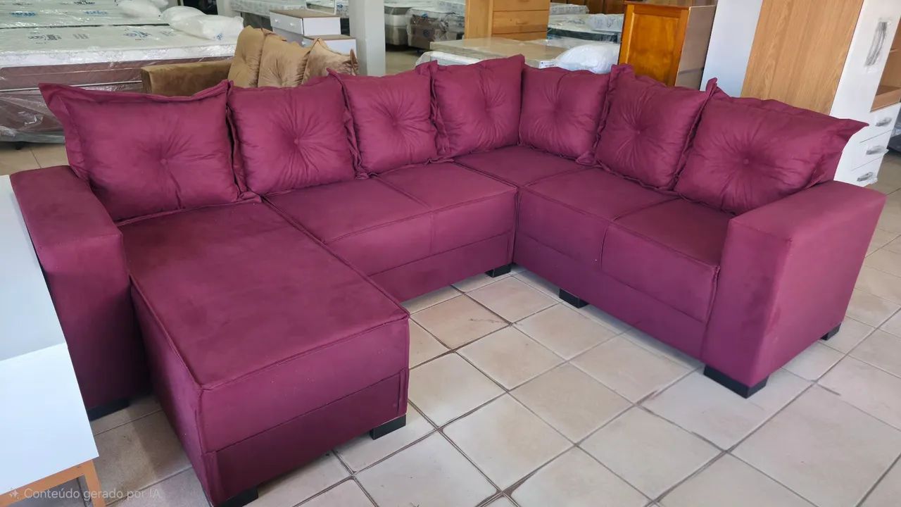 Sofa de canto com chaise novo  - Foto 4
