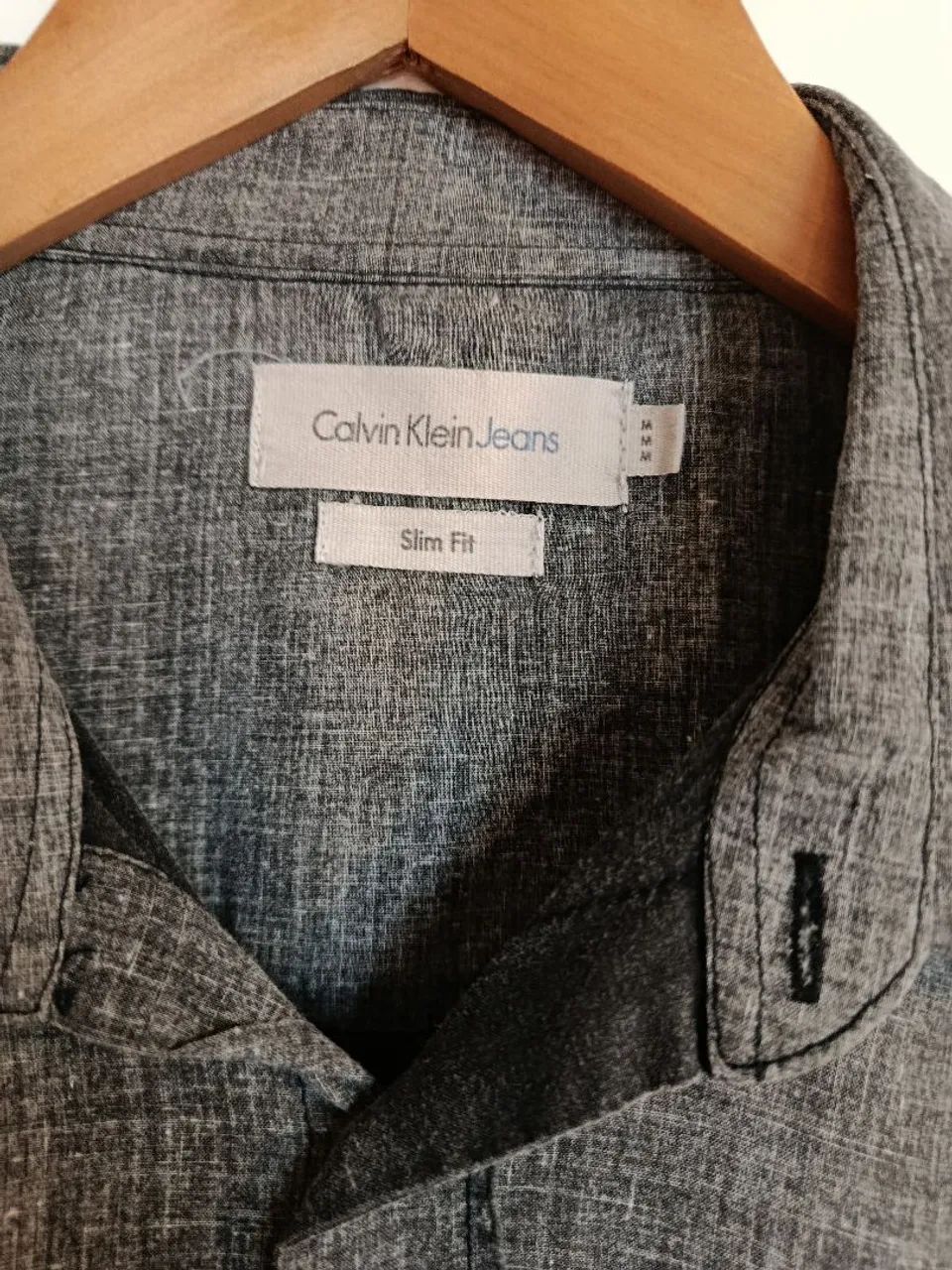 Camisa Calvin Klein cinza M - Foto 4
