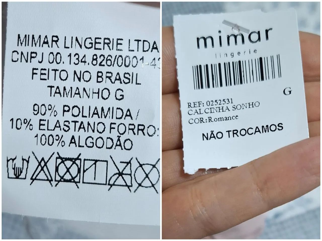 Sutiã sem bojo, sem aro e Calcinha (NOVOS) - Foto 3
