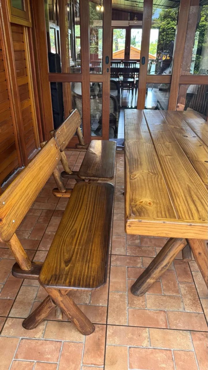 Mesa de madeira maciça - Foto 3
