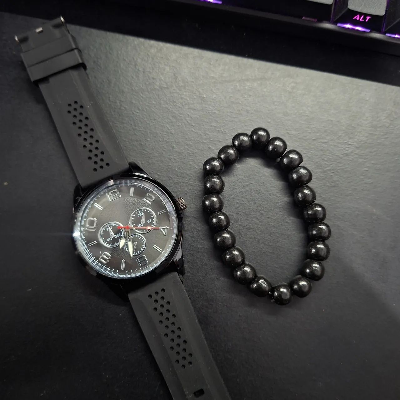 KIT RELÓGIO MASCULINO + PULSEIRA - ESTILO E PRESENÇA - Foto 4