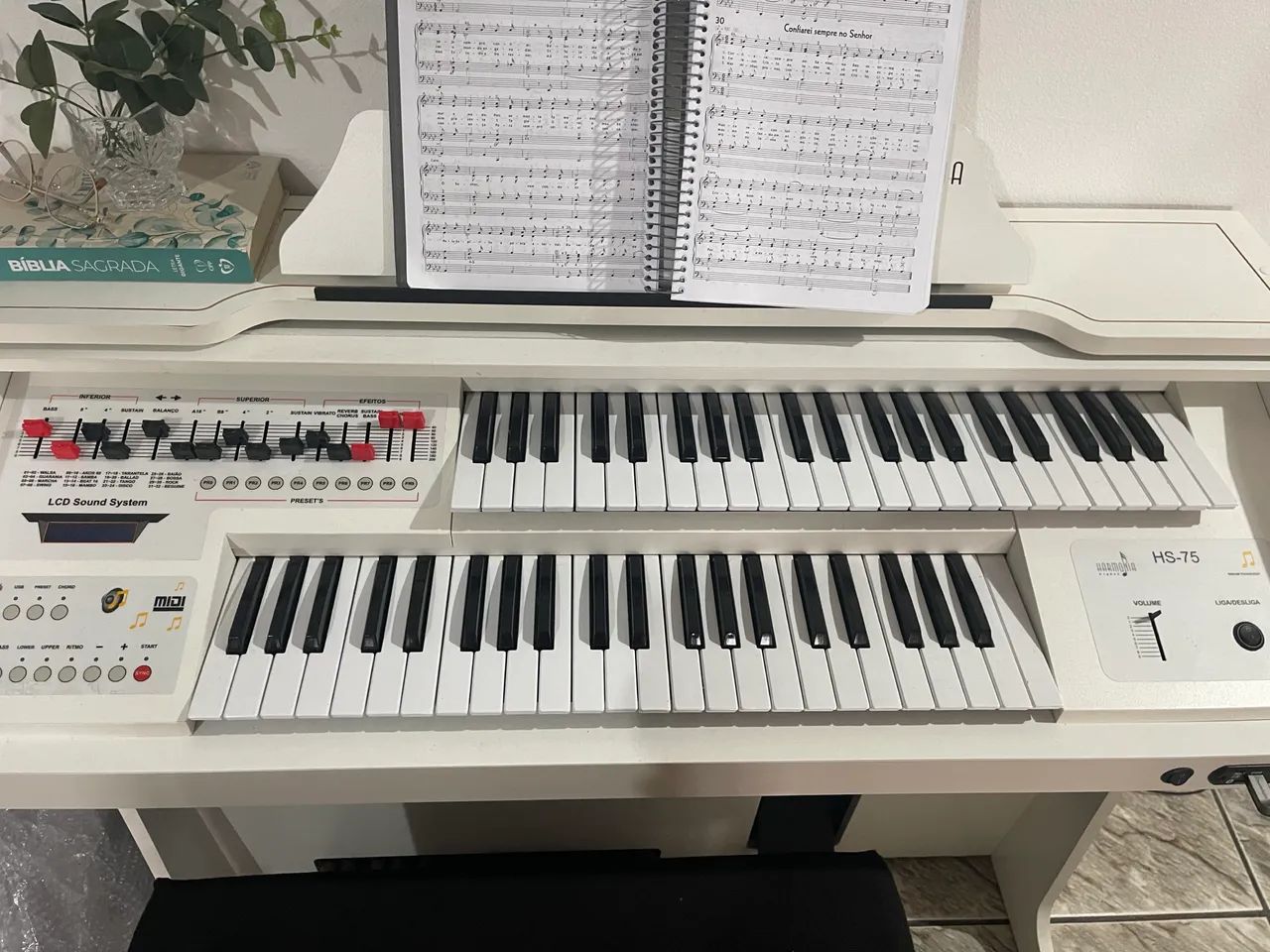 Órgão harmonia hs 75 branco - Foto 3