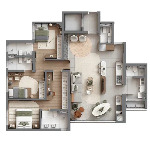 PLANTA 128m²