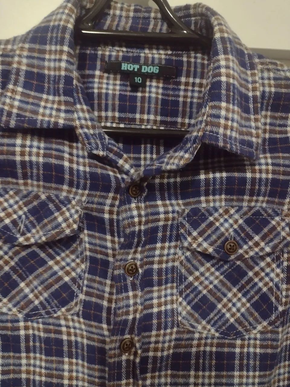 camisa xadrez, tamanho 10  - Foto 2