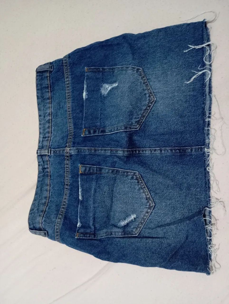 Mini saia jeans Renner com brilho Tam.36 - Foto 2