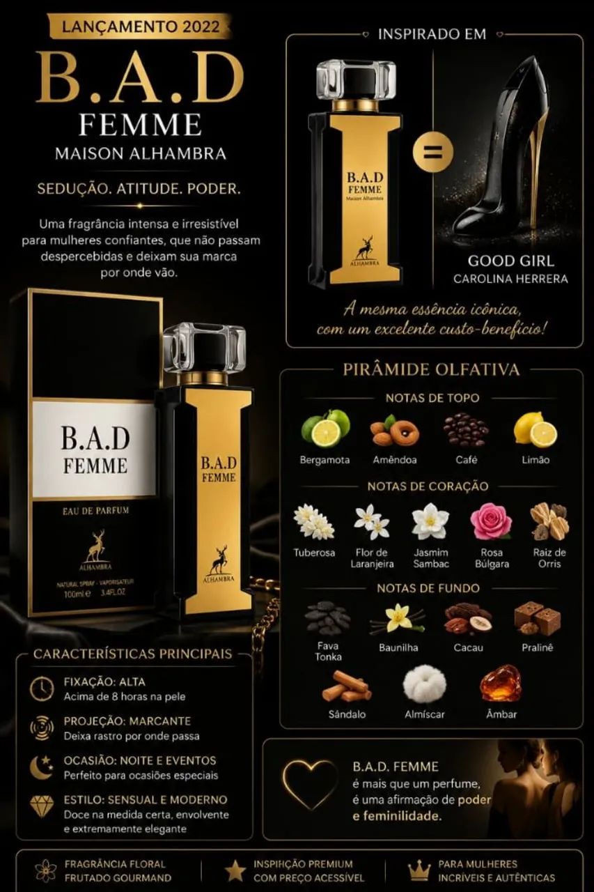 PERFUME ÁRABE - BAD FEMME - Foto 5