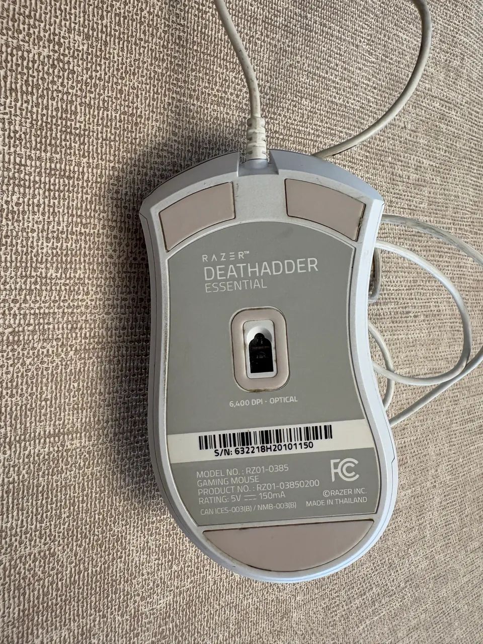 Mouse Gamer Razer Deathadder Essential Branco 6400dpi - Foto 2