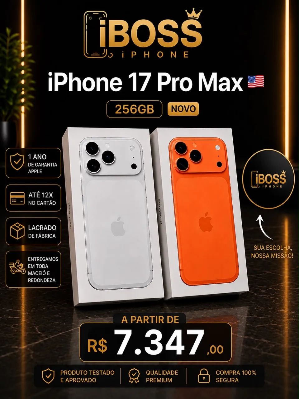 iPhone 17 pro Max lacrado 256GB