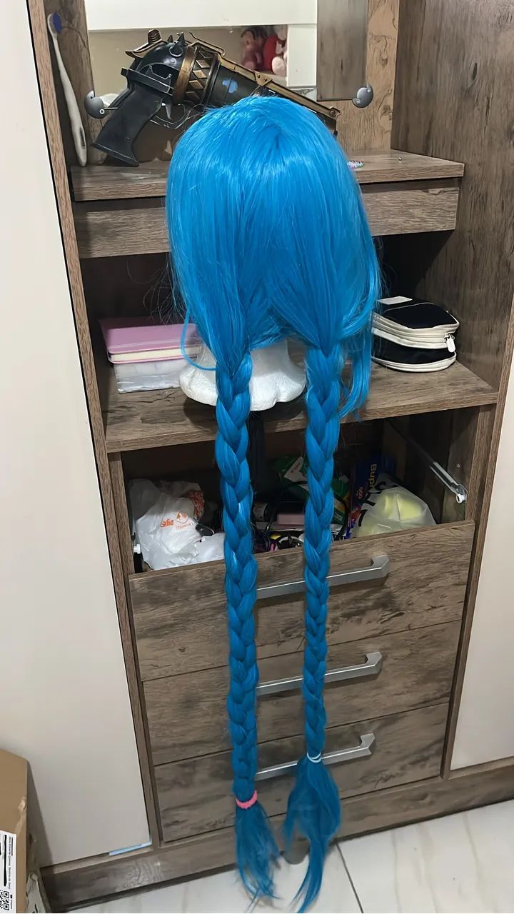 Peruca/wig Jinx de arcane/lol - Foto 2