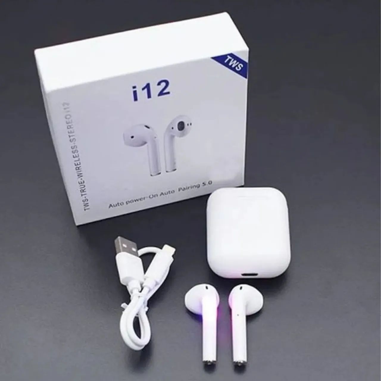 Fone Bluetooth i12 TWS | Som de Qualidade e Conexão Rápida
