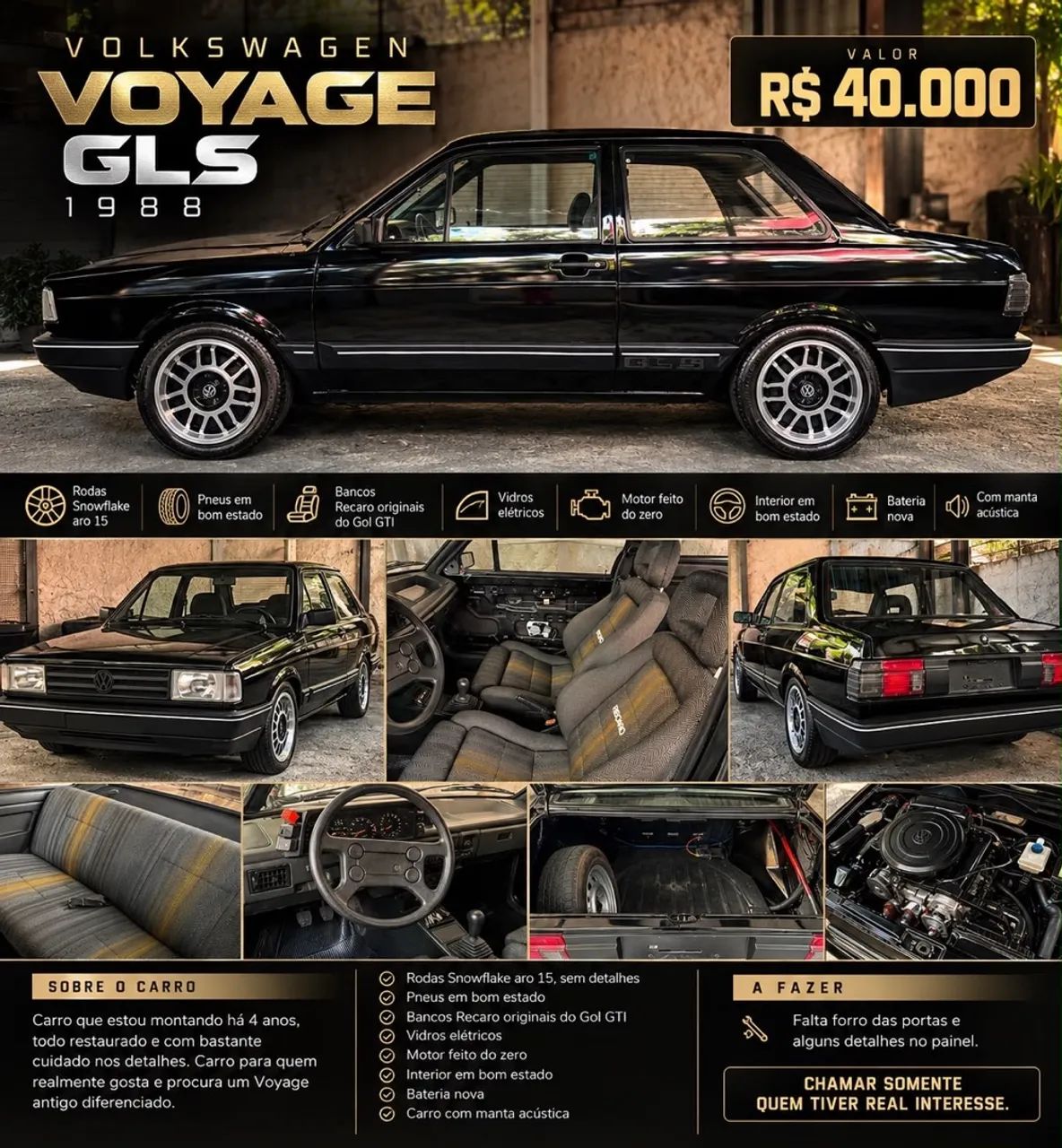 Volkswagen Voyage L/ls/plus/gls/s/sport/super L.ang (álcool) 1988
