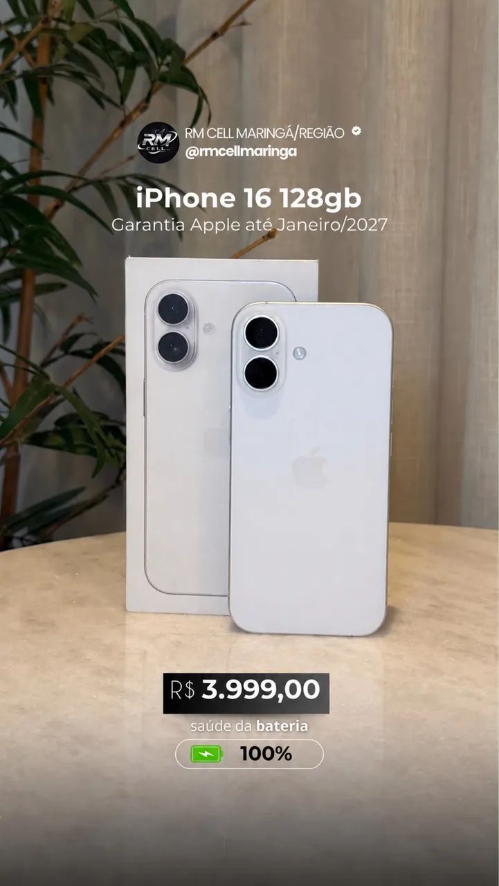 iPhone 16 128gb COM GARANTIA APPLE PEGO O SEU