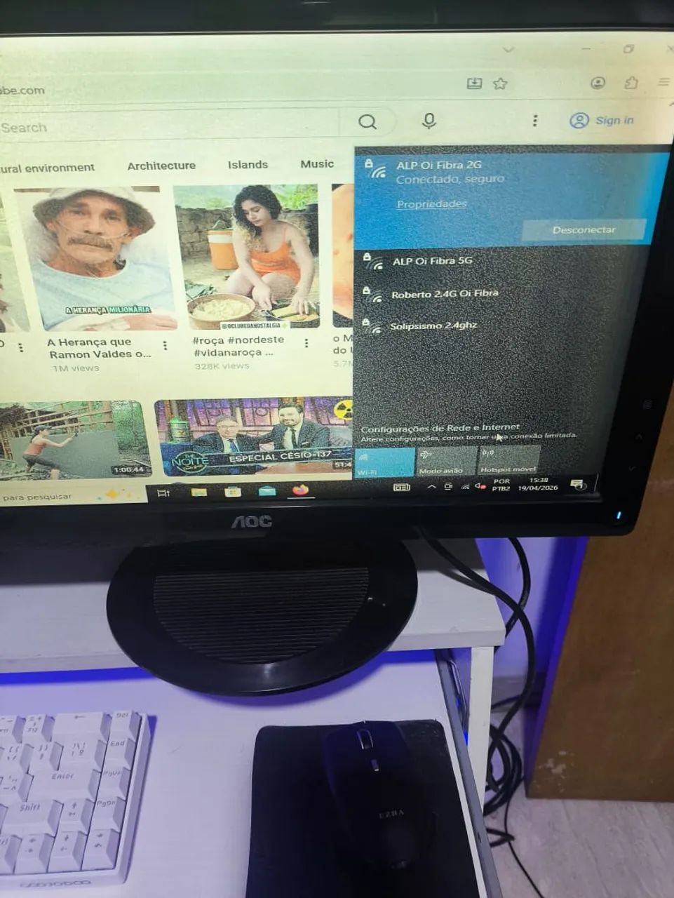 PC Desktop-Wi-Fi/Bluetooth Interno + Mouse Sem Fio(com wi-fi e Bluetooth)Leia a descrição - Foto 3