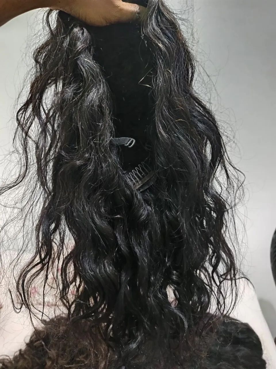 Wig humana ondulado 