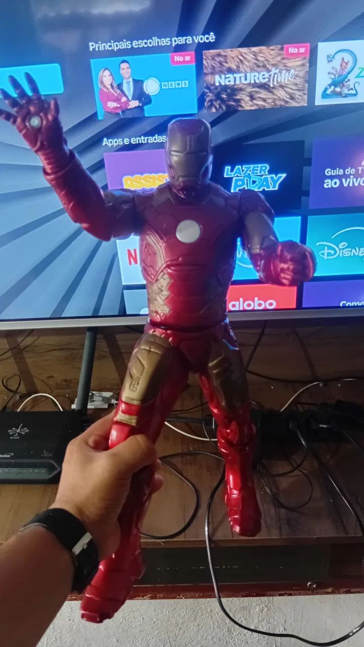BONECO HOMEM DE FERRO 50CM MARCA MIMO ORIGINAL  - Foto 3