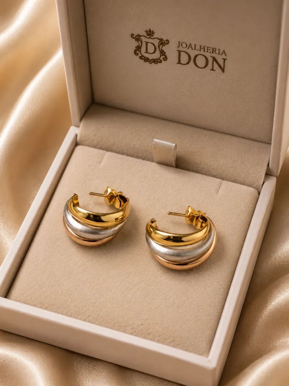 Brinco Tree Tones em Ouro 18k 750