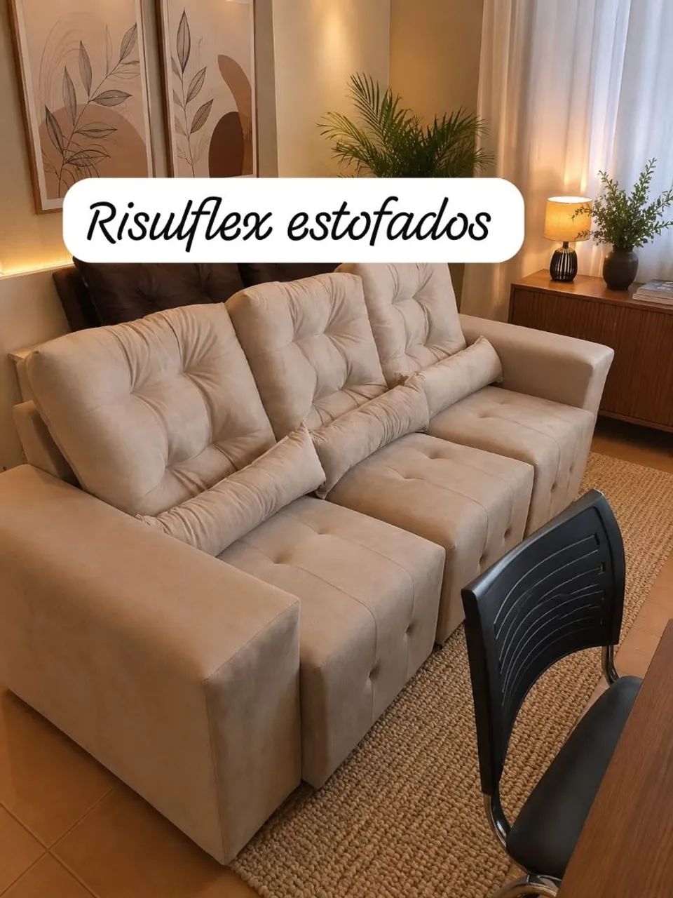 sofá retrátil  risulflex por encomenda 