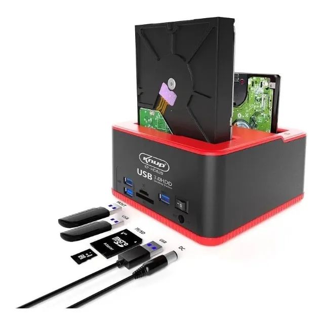 Dock Station Case para Hd Sata Pendrive Sd Usb 3.0 Knup Kp-hd820 *ENTREGA GRÁTIS*