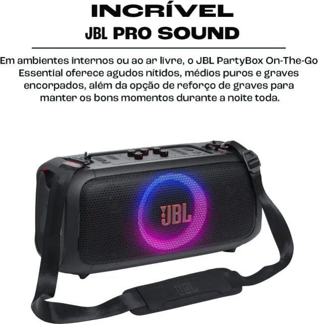 Caixa de Som, JBL, PartyBox On The Go Essential, Com Microfone Bluetooth - Foto 3