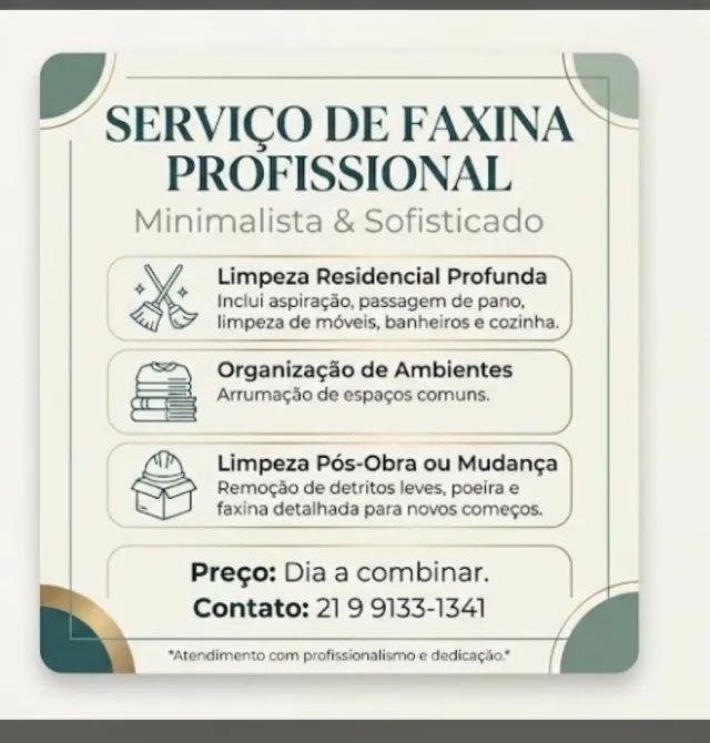 FAXINA RESIDENCIAL E ESCRITÓRIO | LIMPEZA COM CAPRICHO E QUALIDADE 