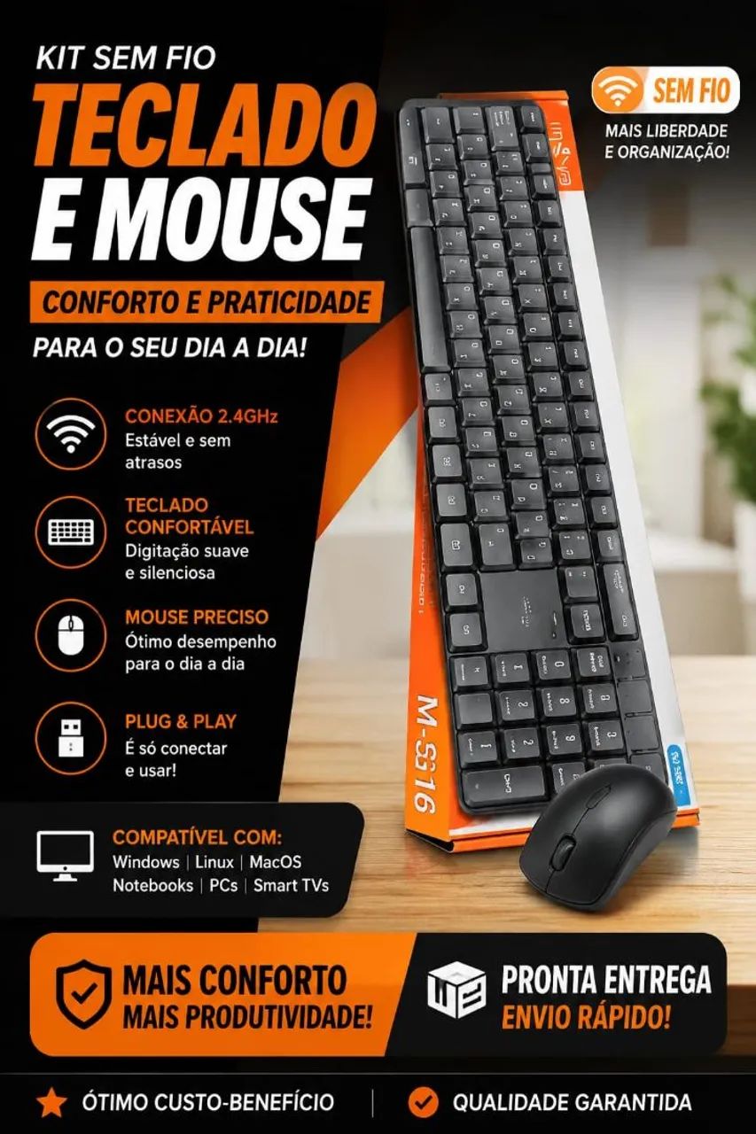 Teclado e mouse 