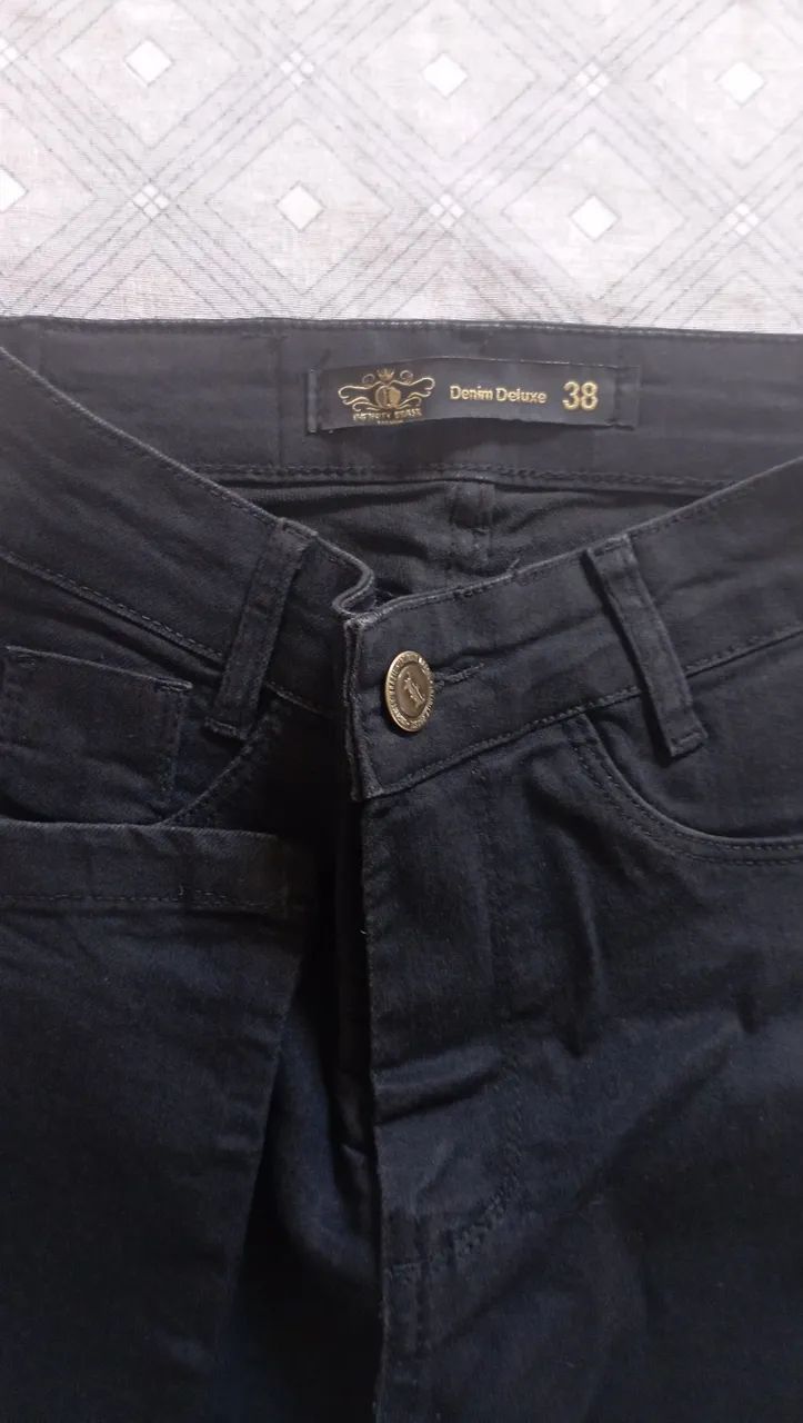 Calça brim stretch. Preto 38 - Foto 2