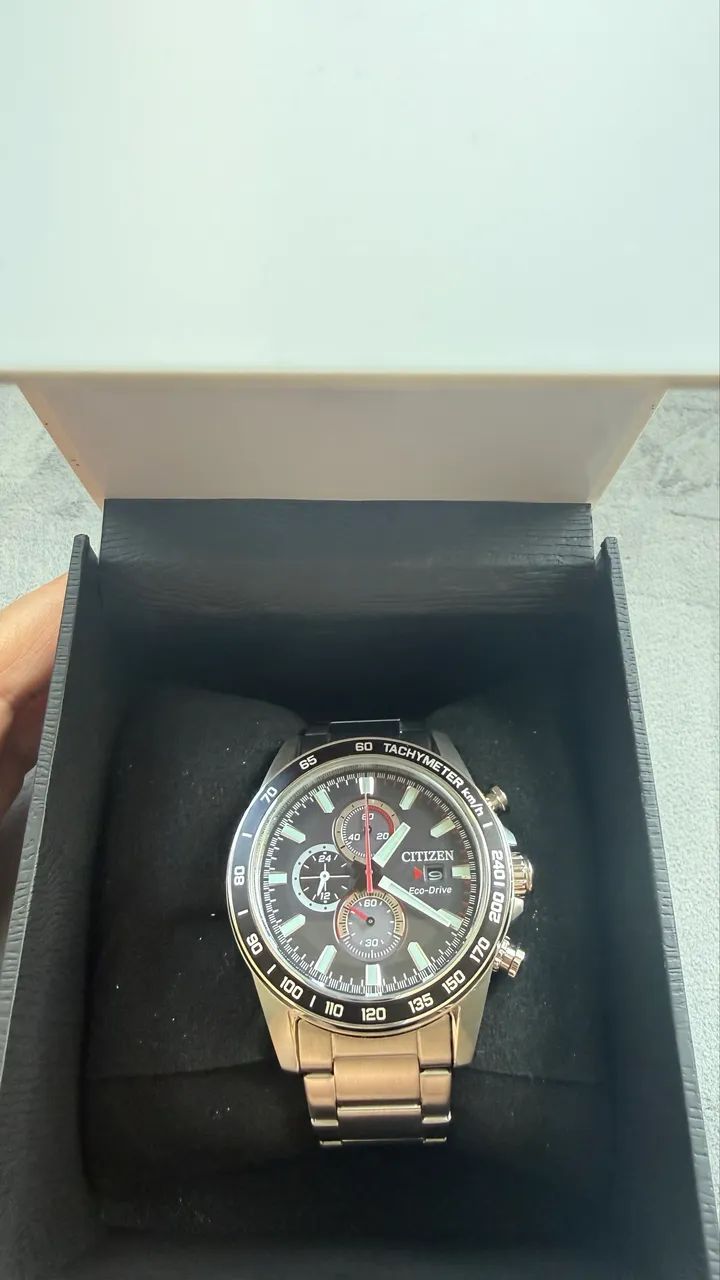 Citizen CA0780-52E Eco-Drive Cronógrafo - Excelente Estado - Completo com Caixa Original - Foto 5