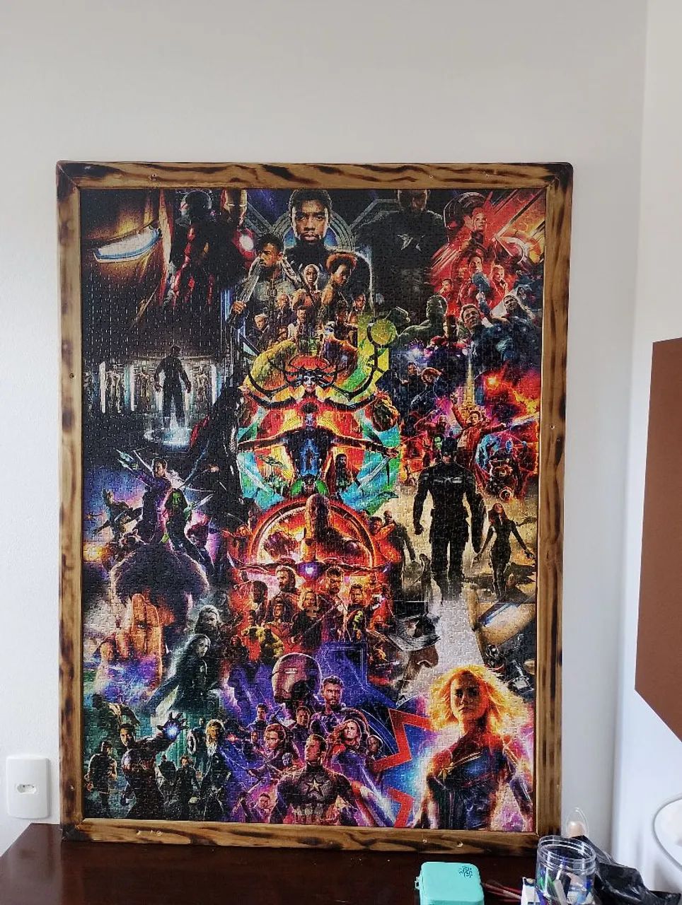 Quadro quebra cabeças filmes da marvel