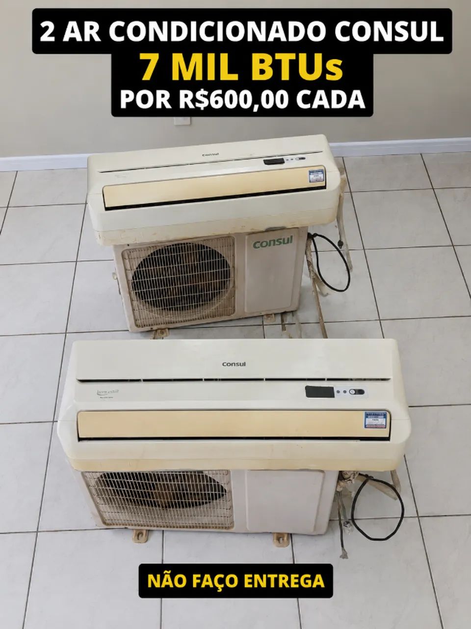 2 ar condicionado Consul 7 mil BTUs 